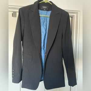 Express Black Blazer with blue pinstripe size 7/8 or M